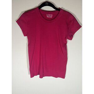 Vintage Y2K Michael Stars hot pink baby tee OS retro ribbed coquette crewneck